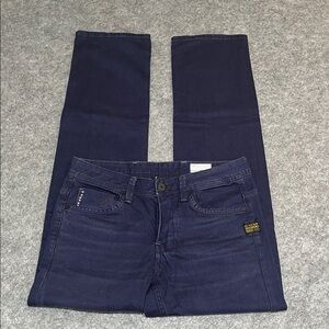 G-Star Attacc Low Straight Dark Indigo Raw Denim Jeans